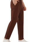 Relaxed Fit Brown Linen Pants