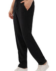 Relaxed Fit Black Linen Pants