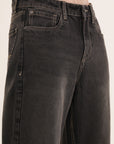 Straight Fit Vintage Black Denim Pants