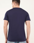 Half Sleeve Regular Fit Navy Blue T-Shirt