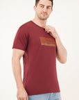 Half Sleeve Regular Fit Maroon T-Shirt