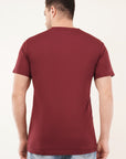 Half Sleeve Regular Fit Maroon T-Shirt