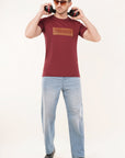 Half Sleeve Regular Fit Maroon T-Shirt