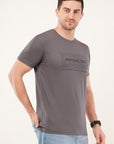 Half Sleeve Regular Fit Gray T-Shirt