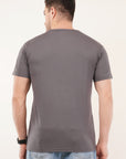 Half Sleeve Regular Fit Gray T-Shirt