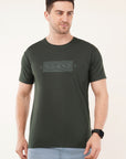 Half Sleeve Regular Fit Bottle Green T-Shirt