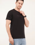 Half Sleeve Regular Fit Black T-Shirt