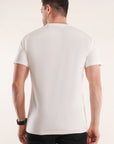 White Half Sleeve Regular Fit T-Shirt