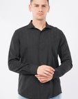 Tapered Fit Black Shirt