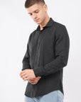 Tapered Fit Black Shirt