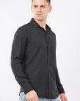 Tapered Fit Black Shirt