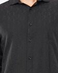 Tapered Fit Black Shirt
