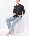 Tapered Fit Black Shirt