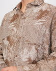 Relaxed Fit Brown Printed Shirt