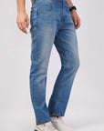 Regular Fit Stretchable Blue Denim Pants