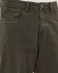 Straight Fit Dark Green Denim Pants