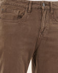 Comfort Fit Wood Brown Denim Pants
