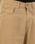 Beige Straight Fit Denim
