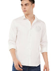 Slim Fit White Full Sleeve Shirt
