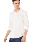 Slim Fit White Full Sleeve Shirt
