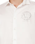 Slim Fit White Full Sleeve Shirt