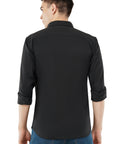 Slim Fit Black Full Sleeve Shirt