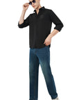 Slim Fit Black Full Sleeve Shirt