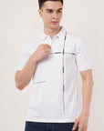 Polo T shirt White-Regular Fit