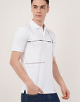 Polo T shirt White-Regular Fit