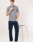 Grey Regular Fit Polo T-Shirt