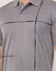 Grey Regular Fit Polo T-Shirt