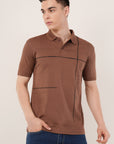 Brown Regular Fit Polo T-Shirt