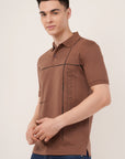 Brown Regular Fit Polo T-Shirt