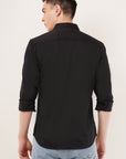 Black Slim Fit Stone Embellished Shirt
