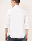 White Embellished Slim Fit Shirt