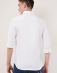 Slim Fit White Full Sleeve Shirt