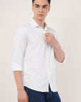 Slim Fit White Full Sleeve Shirt