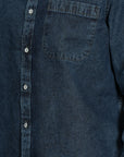 Dark Blue Denim Relaxed Fit Full Sleeve Shirt