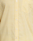 Check Yellow Relaxed Fit Full Sleeve Shirt