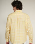 Check Yellow Relaxed Fit Full Sleeve Shirt