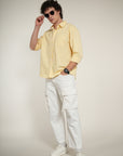 Check Yellow Relaxed Fit Full Sleeve Shirt