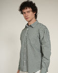 Green Check Relaxed Fit Full Sleeve Shirt