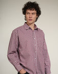 Red Check Relaxed Fit Full Sleeve Shirt
