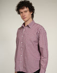 Red Check Relaxed Fit Full Sleeve Shirt