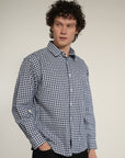Blue Check Relaxed Fit Full Sleeve Shirt