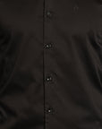 Lycra Dark Brown Slim Fit Full Sleeve Shirt