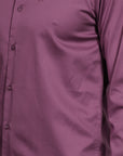 LYCRA Purple Slim Fit Full Sleeve Shirt