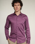 LYCRA Purple Slim Fit Full Sleeve Shirt