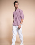 Red Check Relaxed Fit Full Sleeve Shirt