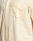 Check Yellow Relaxed Fit Full Sleeve Shirt